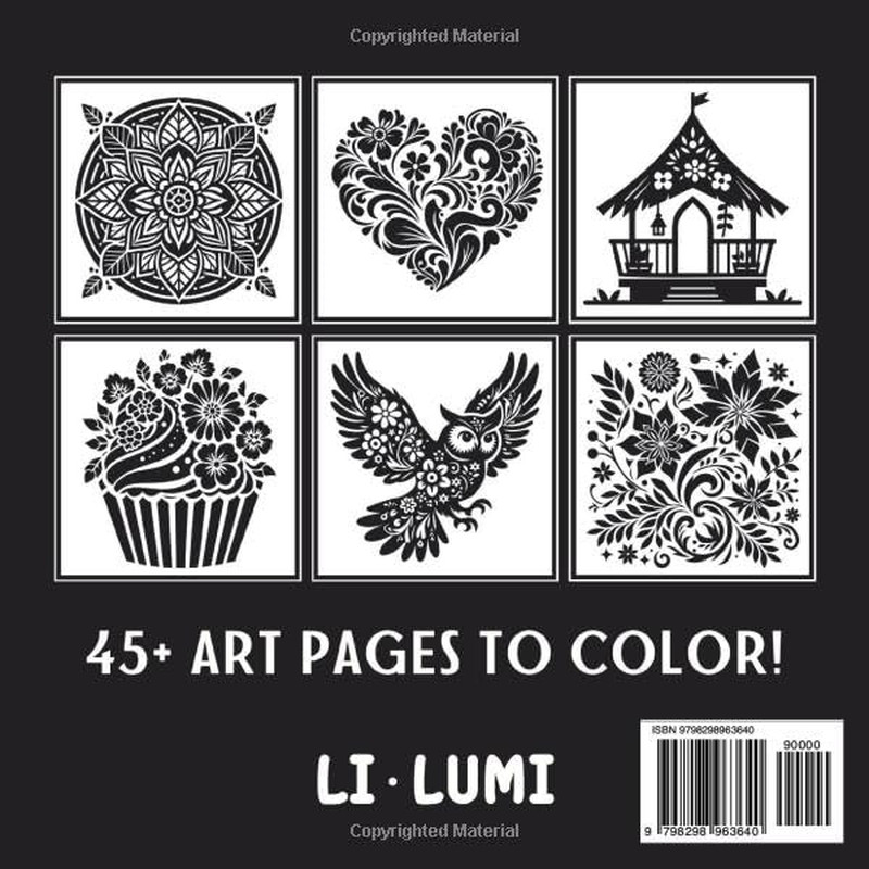 Monochrome Floral Art: A Still and Slow Coloring Book for Calm Days: Enjoy flora