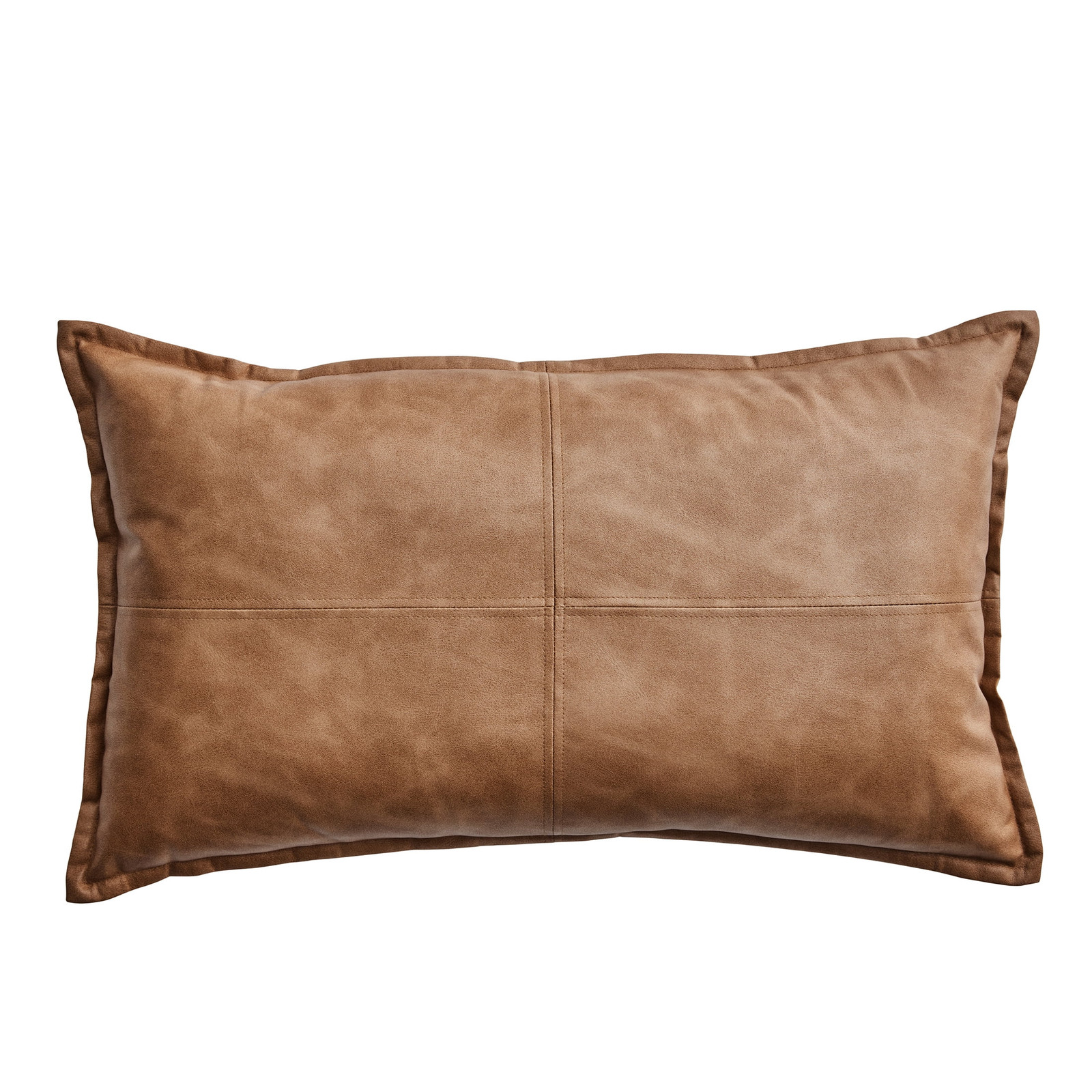 Better Homes & Gardens 14″ X 24″ Beige Vegan Leather Decorative Pillow