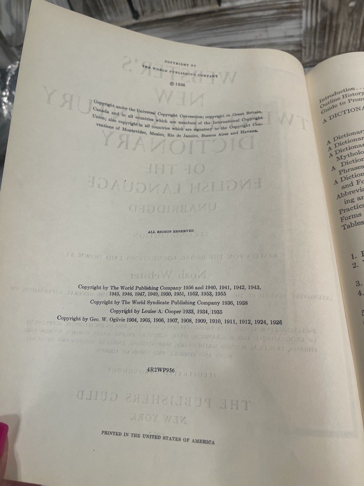 Webster’s New Twentieth Century Dictionary, Unabridged, Second Edition 1957