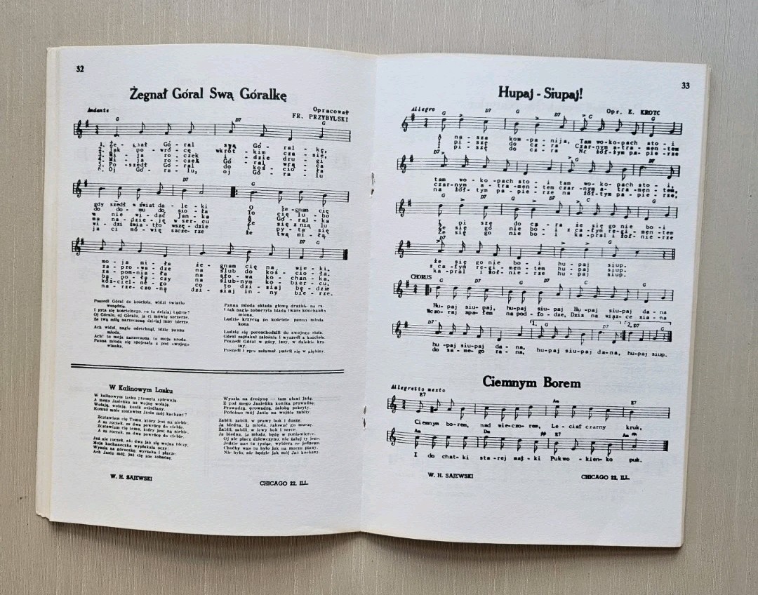 Vintage Polish Radio Song Book WH Sajewski 1943