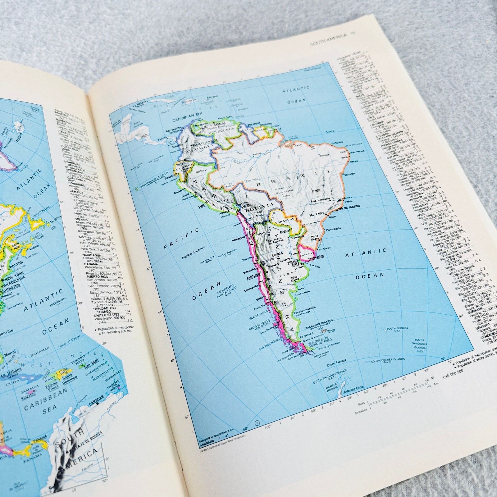 Rand McNally Atlas of North America & Atlas of the World 1993 Geography Maps
