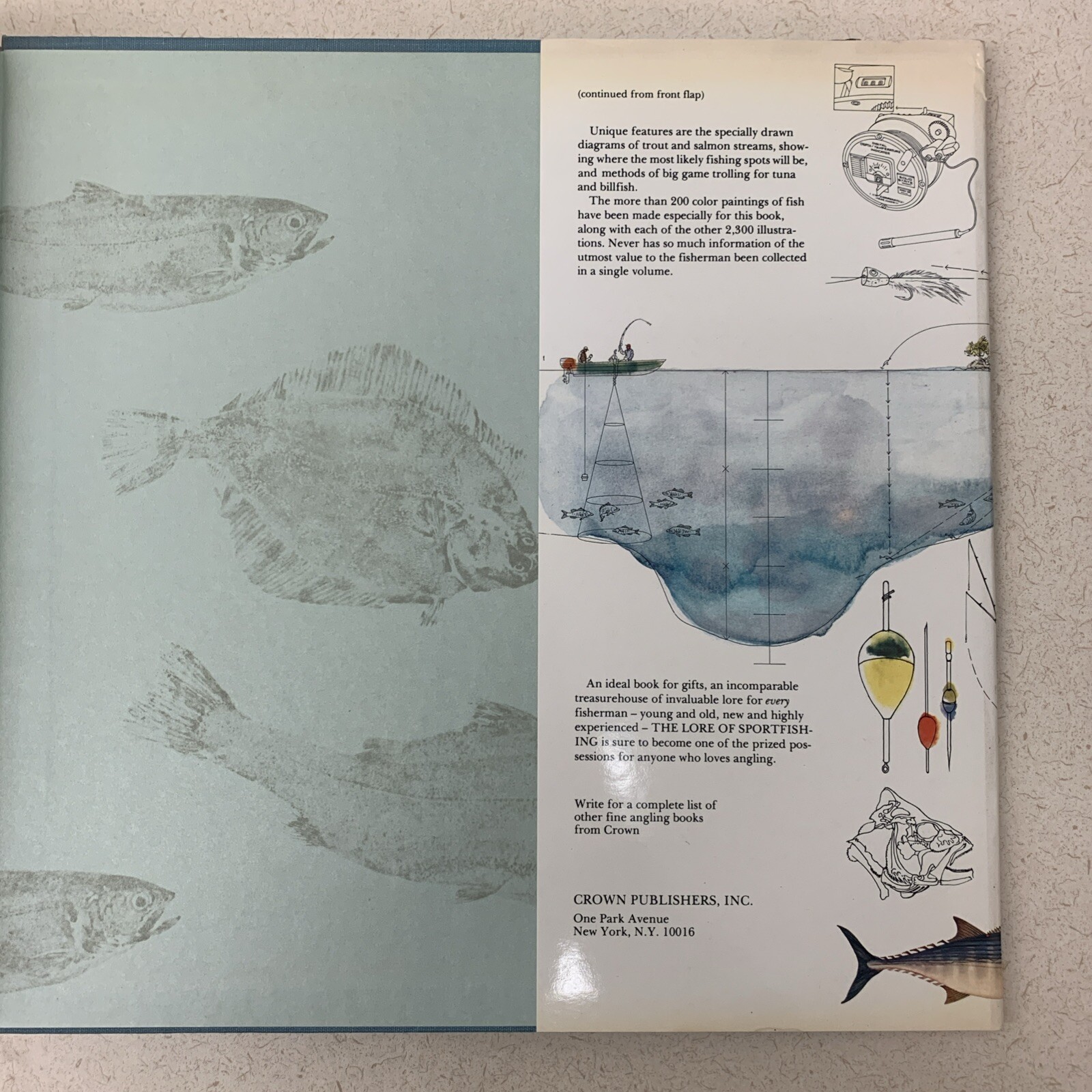 Vintage Book The Lore of Sportfishing by Tre Tryckare 1976 1st Edition RARE