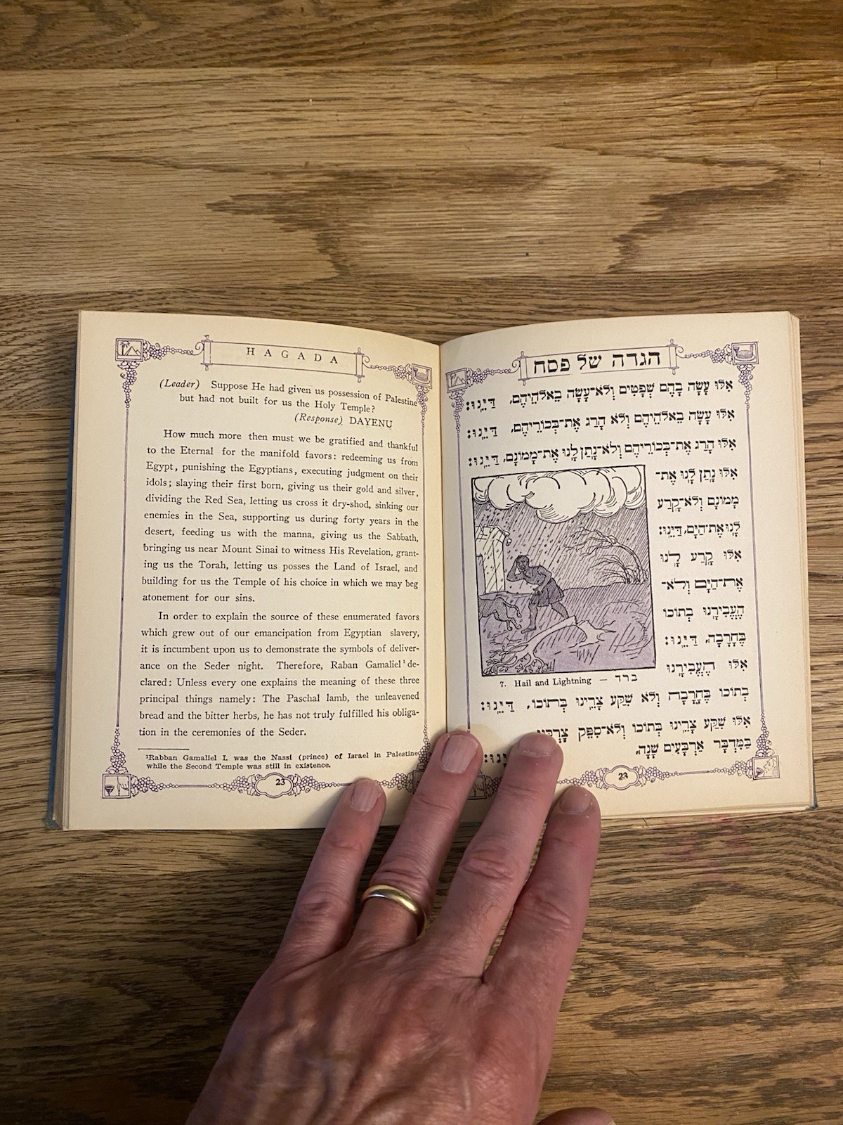 1928 Hebrew-English Hagada With English Translation J.D. Eisenstein Illustrated