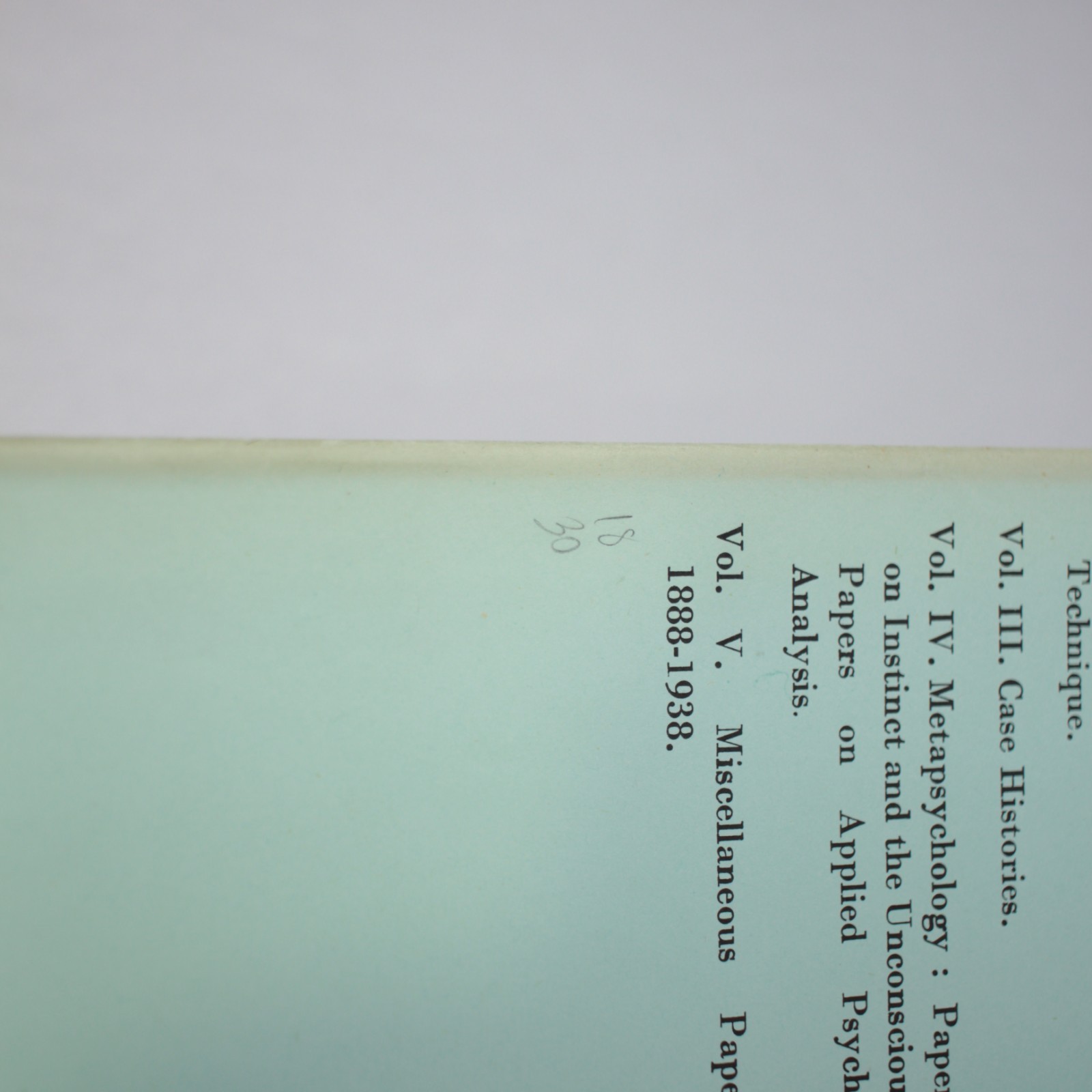 Collected Papers Sigmund Freud Hogarth Press London Vol. 2, 3, 4, 5 1953
