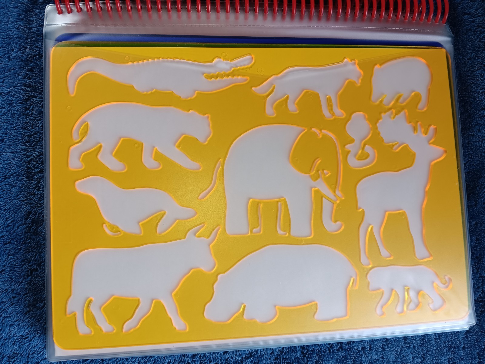 MY TRAVEL STENCIL KIT Book Kids Art Markers Paper Animals Transportation NOS New