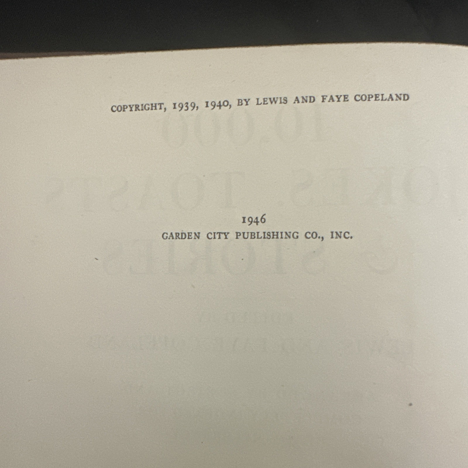 10,000 Jokes, Toasts, Stories by Fayette Copeland and Lewis Copeland