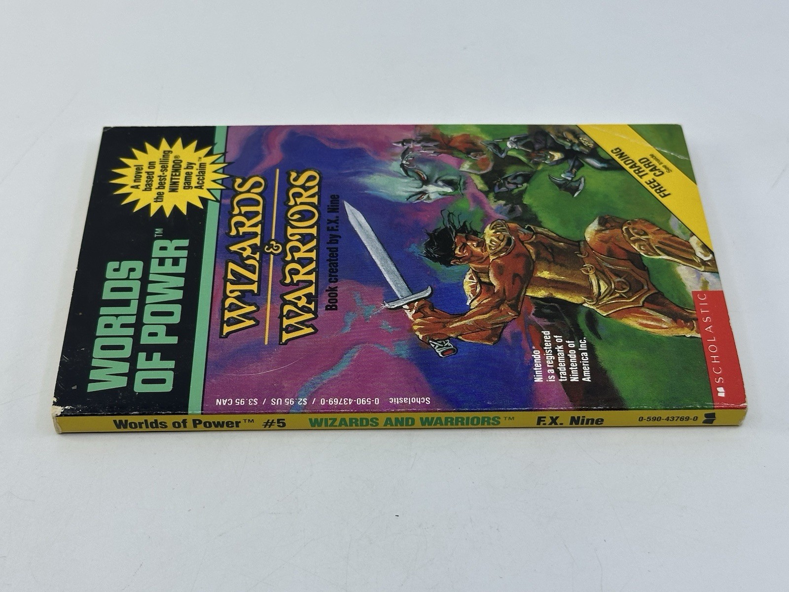 Wizards & Warriors Worlds of Power #5 Nintendo NES w/ Trading Card F. X. Nine