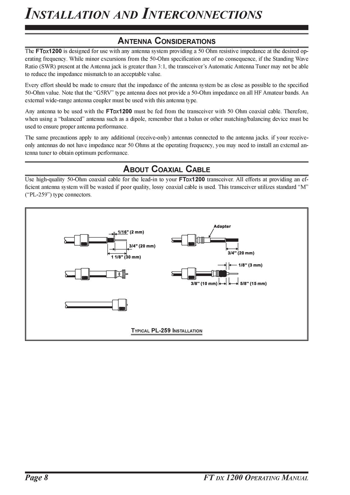 YAESU FTDX1200 Operating Manual – METAL WIRE BOUND – STURDY COVERS