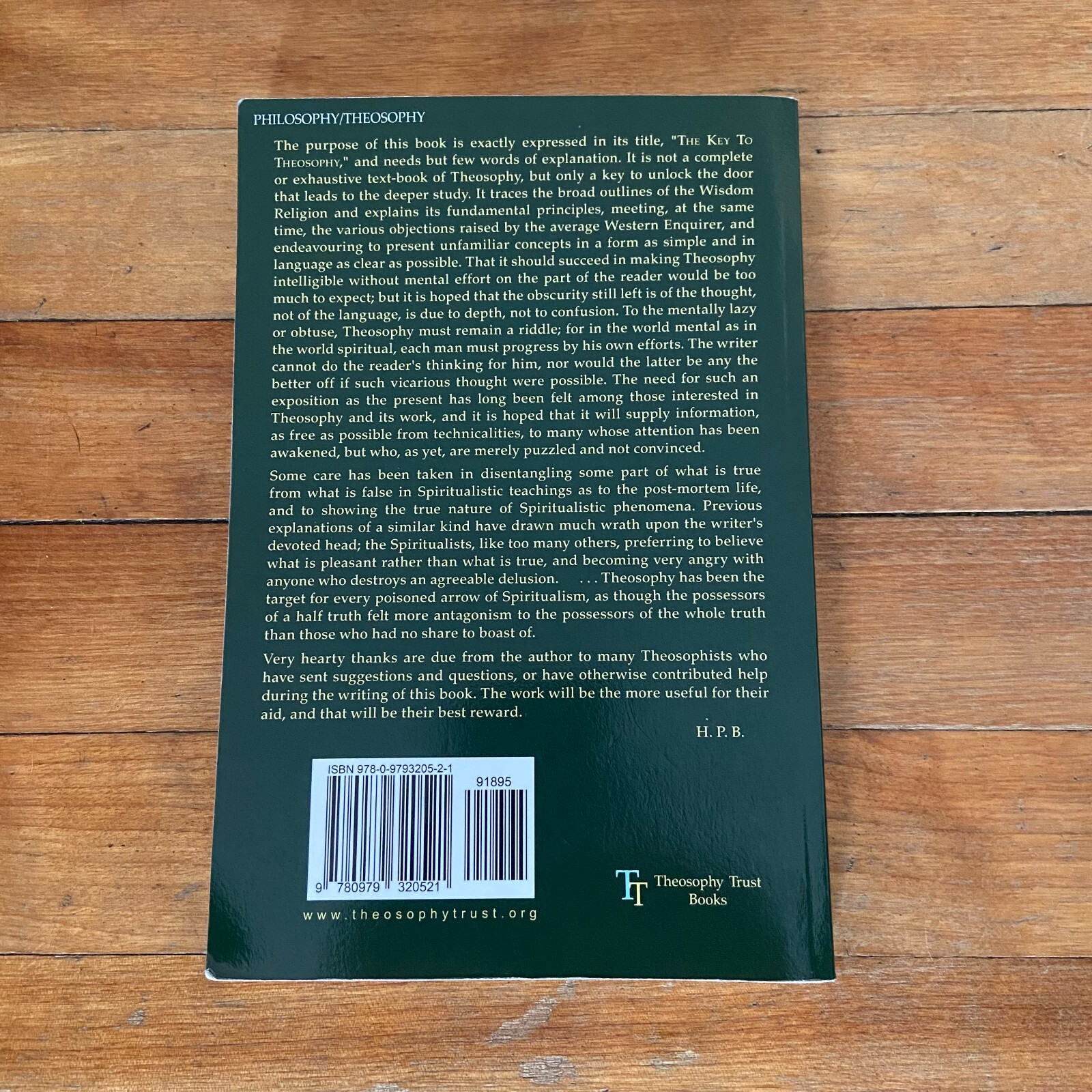 The Key to Theosophy Paperback 2007 H.P. Blavatsky Ethics Science and Philosophy