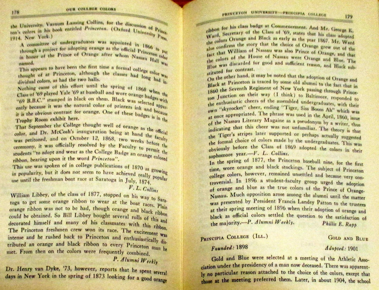 1949 Our College Colors by Henry L. Snyder H/C 260 Pages NICE!!!!