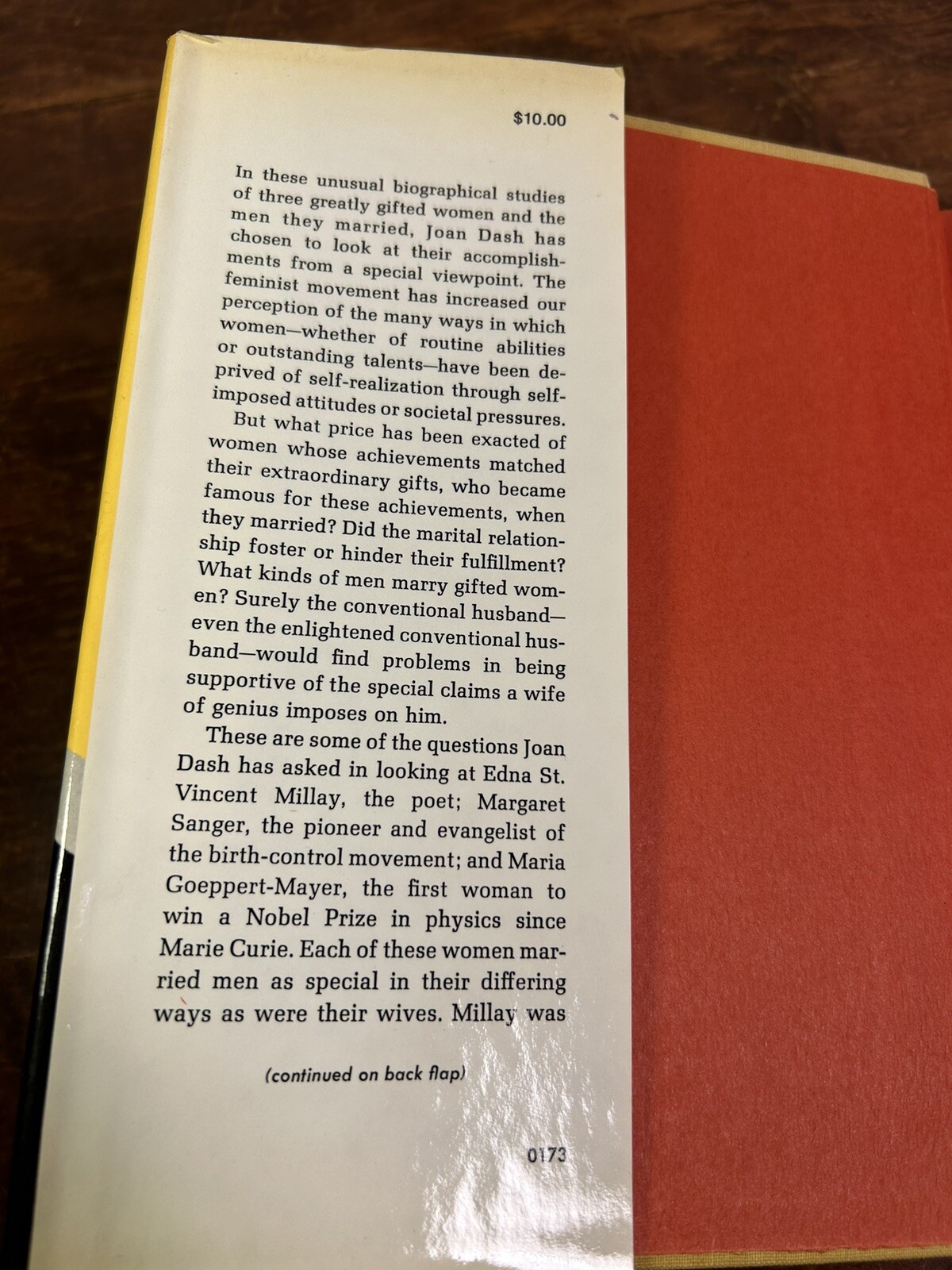 A Life of One’s Own Three Gifted Women and the Men They Married – Joan Dash 1973