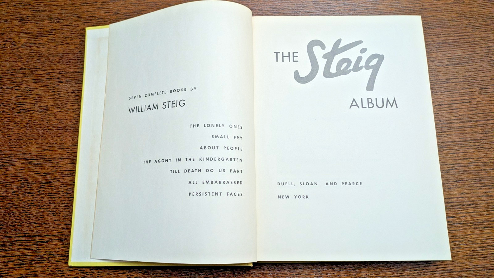 The Steig Album: 7 Books In One – William Steig 1953 HCDJ Duell Sloan Pearce