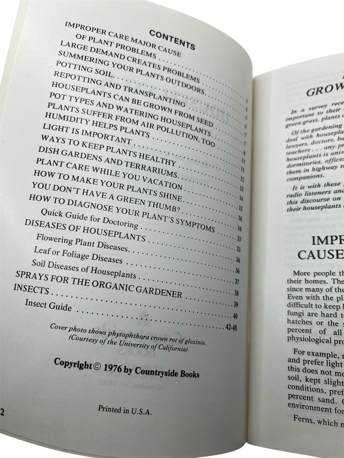 Houseplant RX by Countryside Books Illustrated Paperback 1976