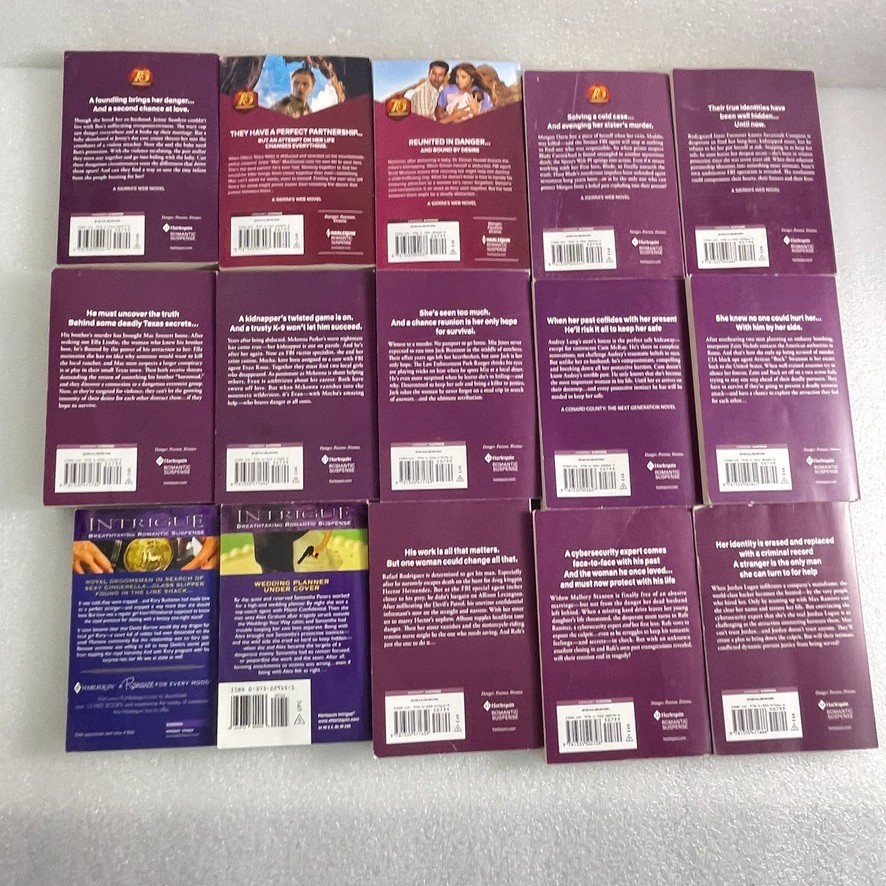 Harlequin Romantic Suspense Intrigue Book Lot 15 Tara Taylor Quinn BJ Daniels