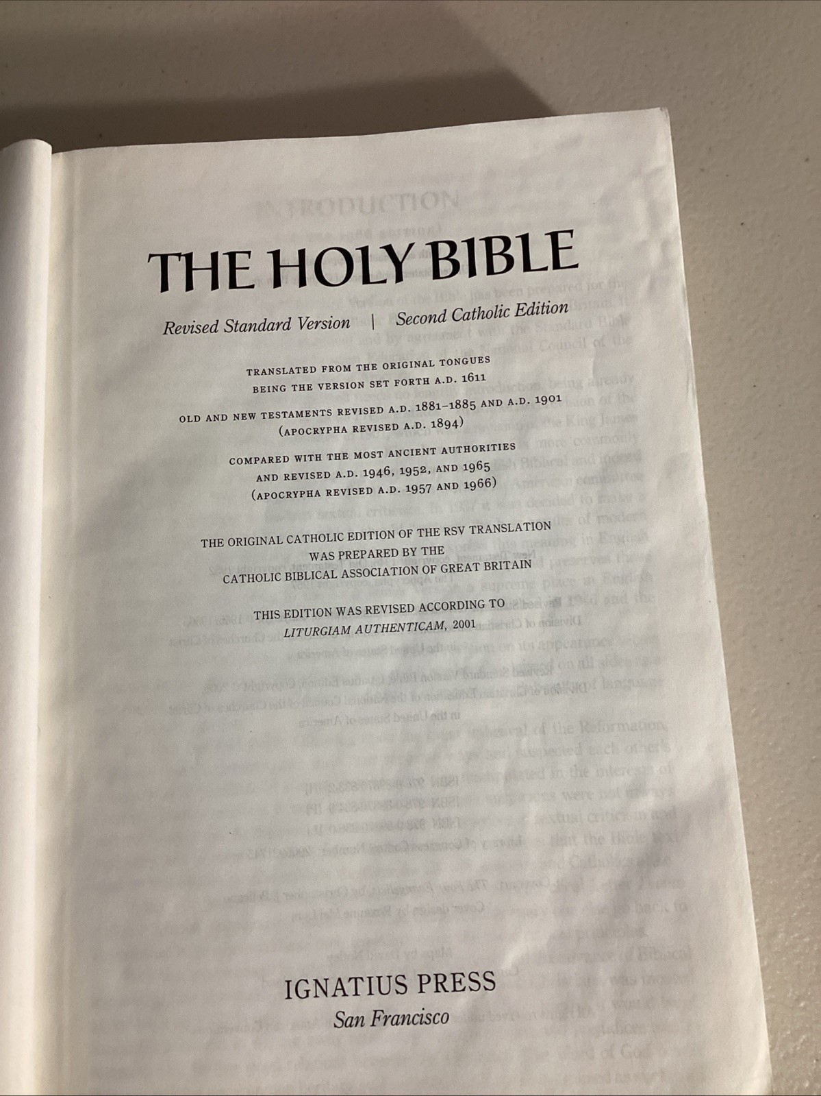 Catholic Bible by Not Available (2001)