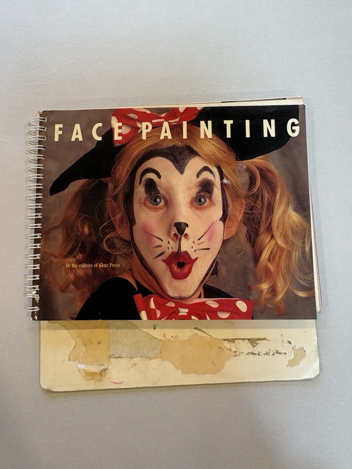 VTG 1990 FACE PAINTING~Klutz Press Spiral Book~Halloween ~ Parents Choice Award