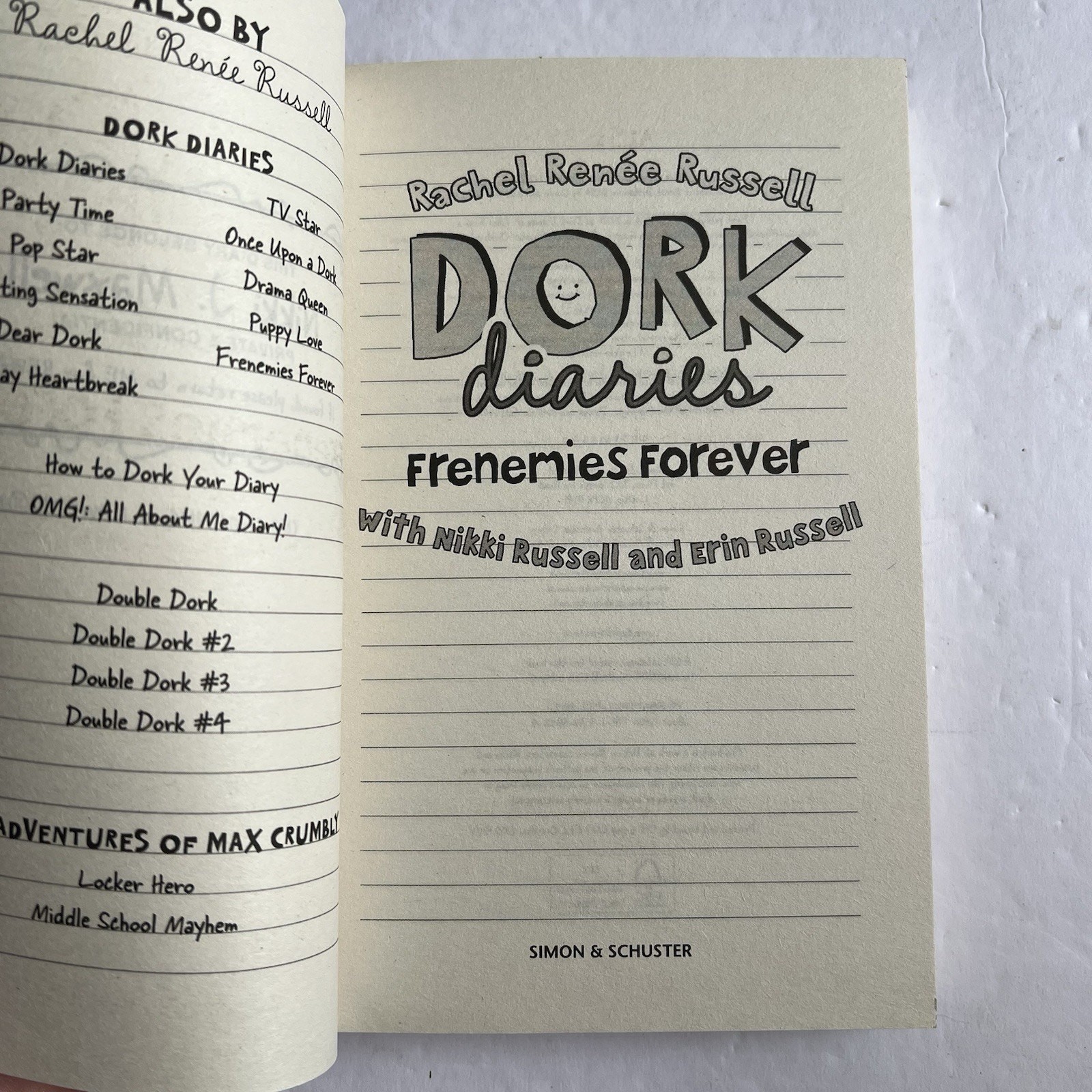 Dork Diaries Book 11 Frenemies Forever Paperback Rachel Renee Russell