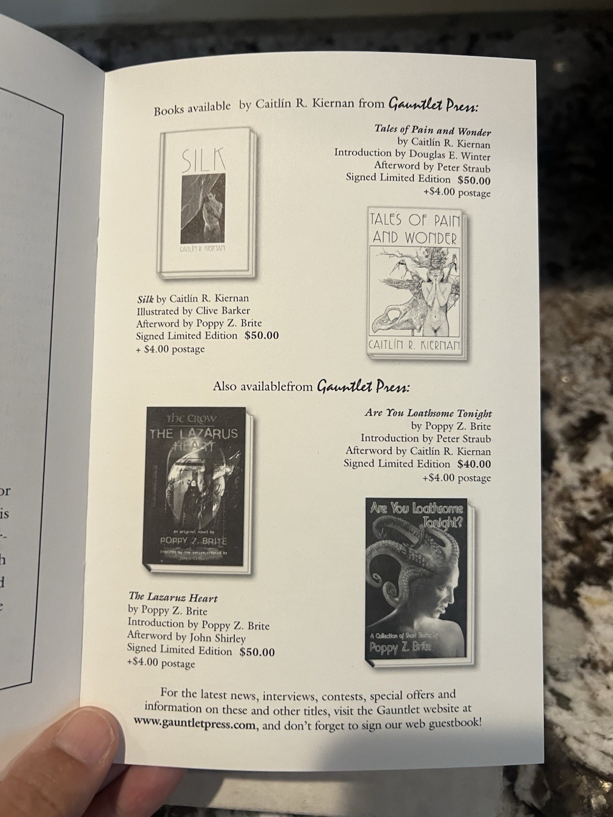 Chapbook Study for “Estate” by Caitlín R. Kiernan published by Gauntlet Press