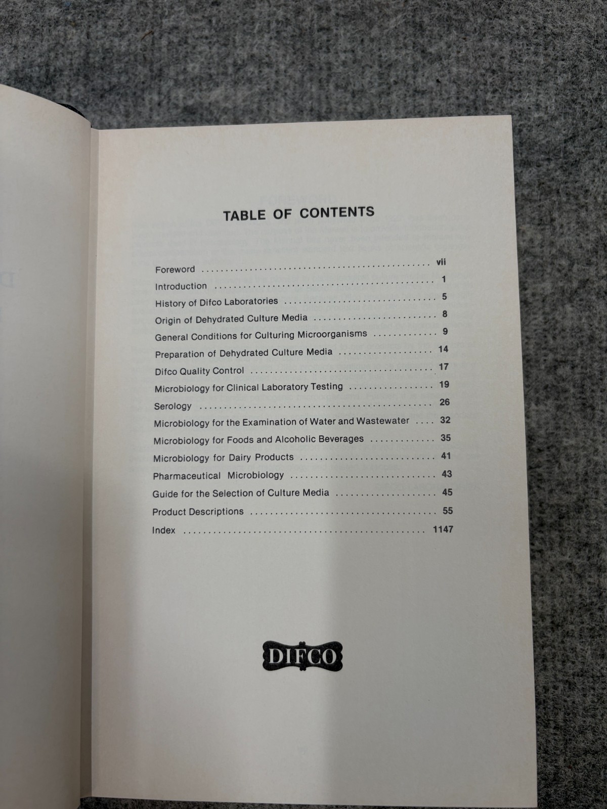 DIFCO Manual Dehydrated Culture Media Reagents Microbiology 1984 – 1,155 pages
