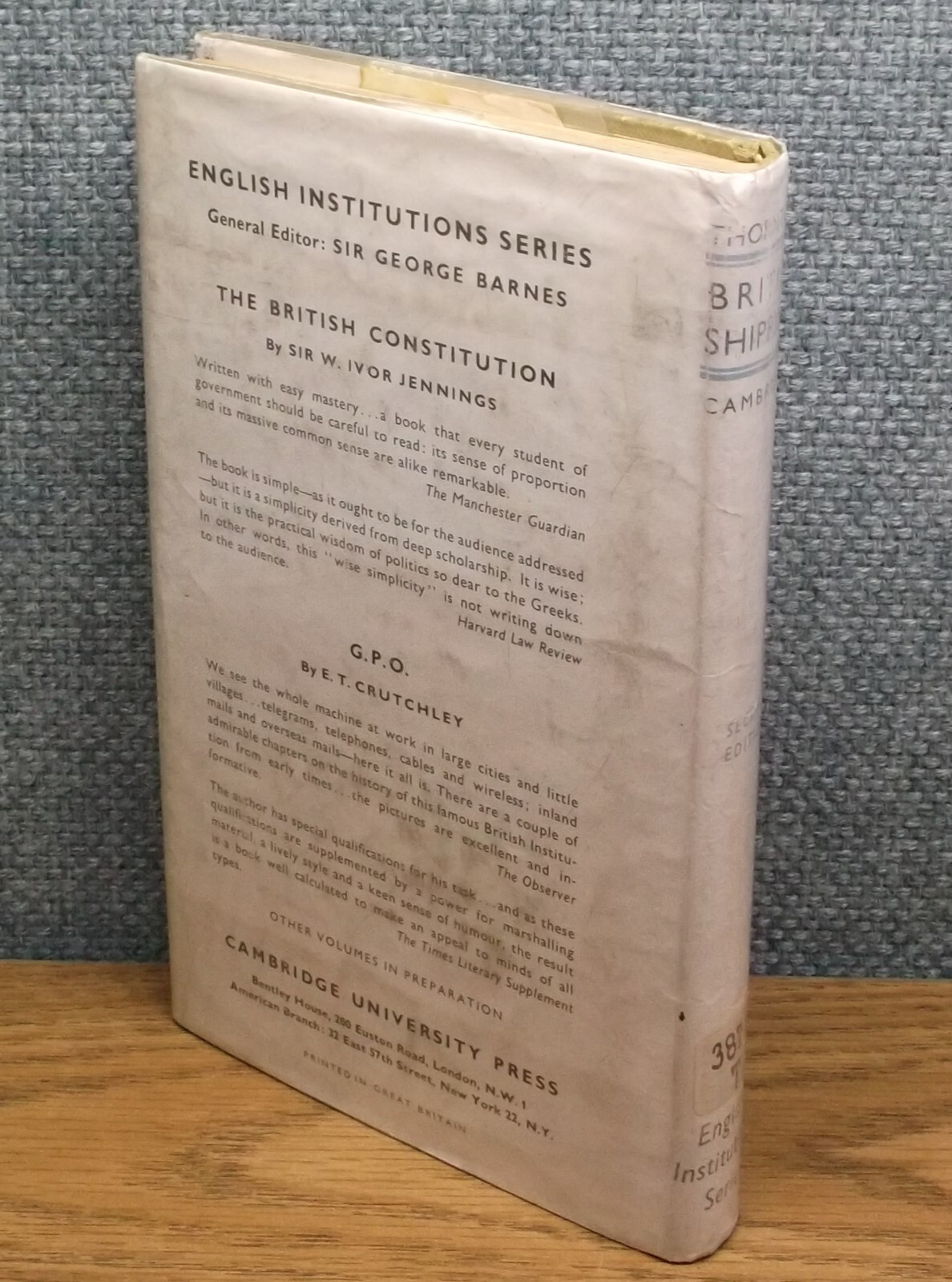 BRITISH SHIPPING R H Thornton 1959 2nd Edition Cambridge Press English Instit#1