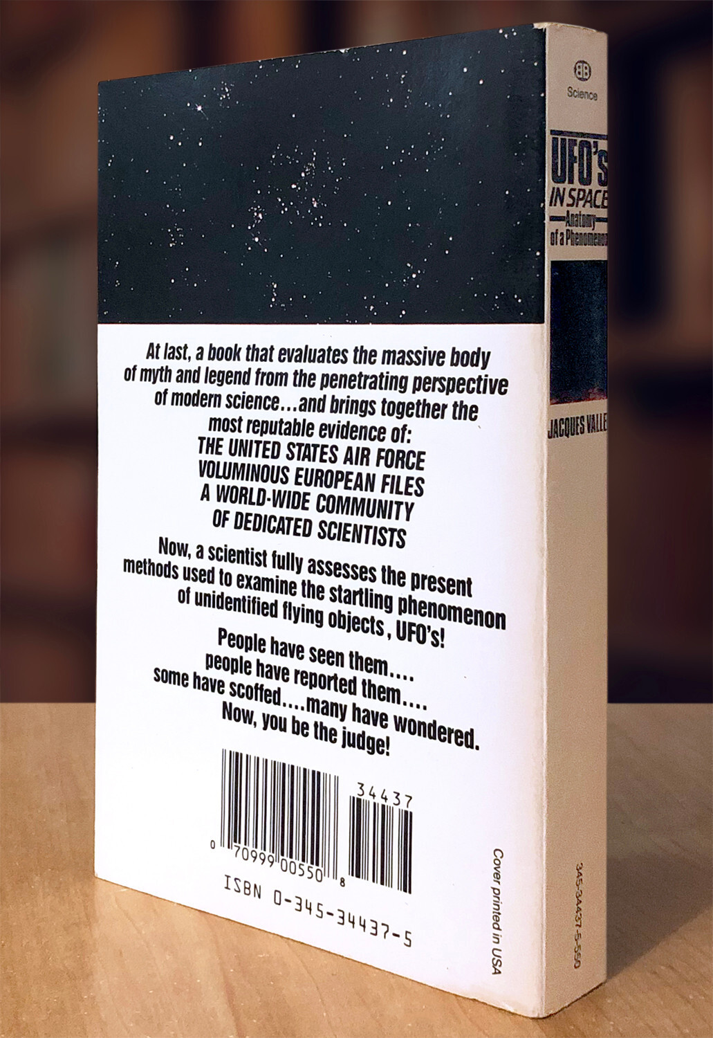 UFO’s In Space: Anatomy of A Phenomenon By Jacques Valleé (1987 PB) NF/NF Cond.