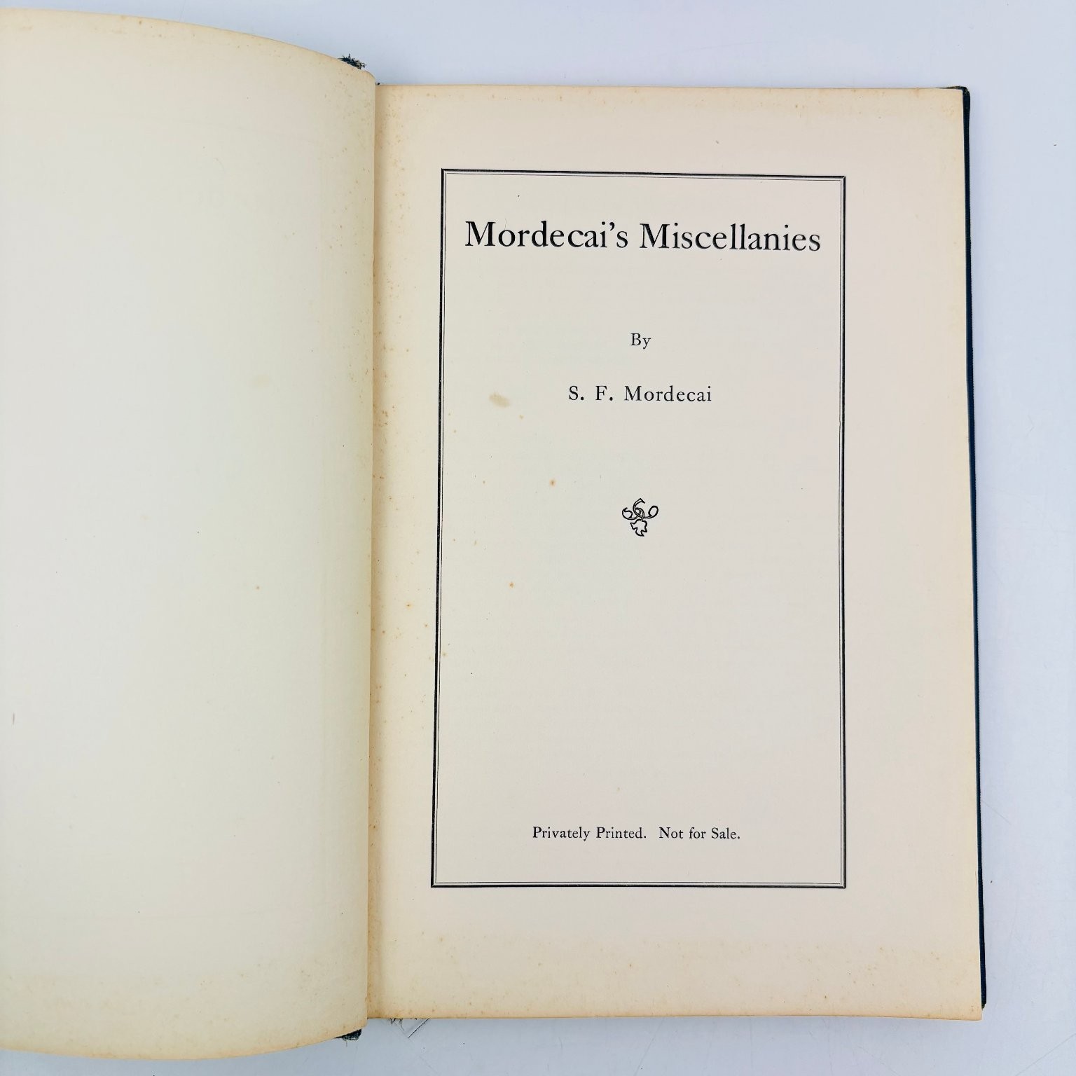 1931 Mordecai’s Miscellanies Duke Law Founding Dean SIGNED Association Copy