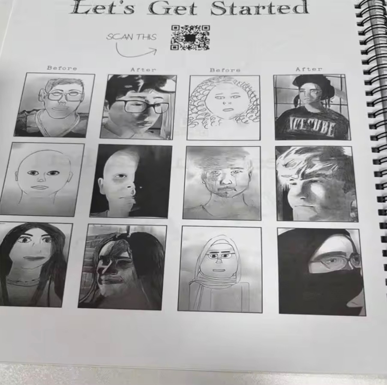 This is Not a Sketchbook Interactive Art Workbook Spiral Bound Drawing Book
