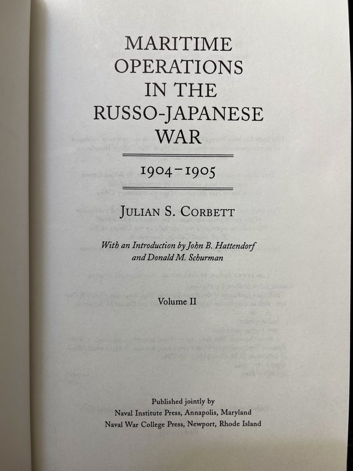 Maritime Operations Russo-Japanese War, 1904-1905 Stafford 2 Vol Set Like New K1