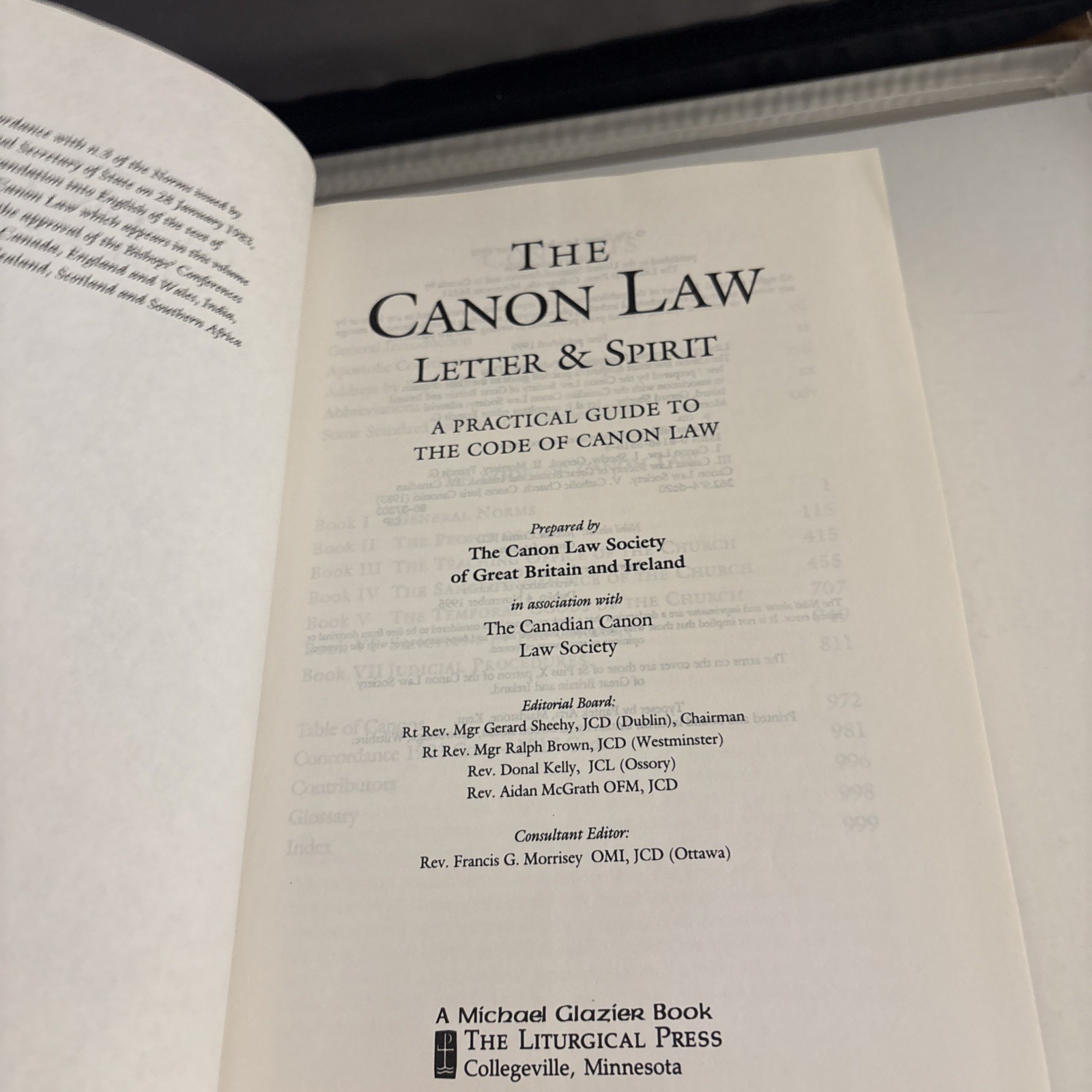 Canon Law: Letter and Spirit by Liturgical Press Staff (1996, Hardcover)