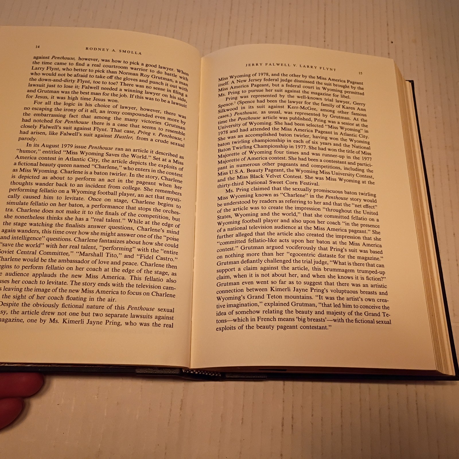 Jerry Falwell v. Larry Flynt Smolla 1988 Notable Trials Library Leather Bound