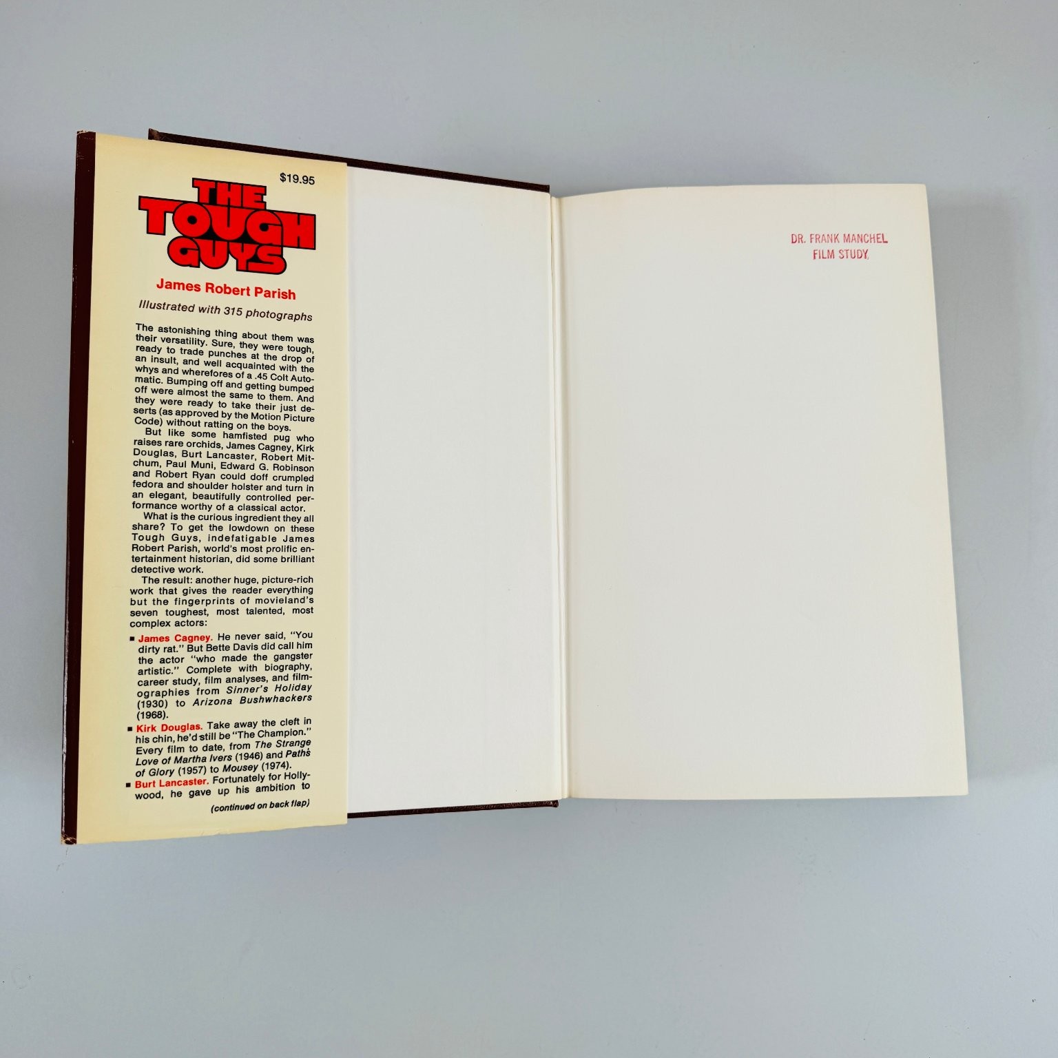 The Tough Guys James Robert Parish 1976 Hardcover Illustrated Arlington House