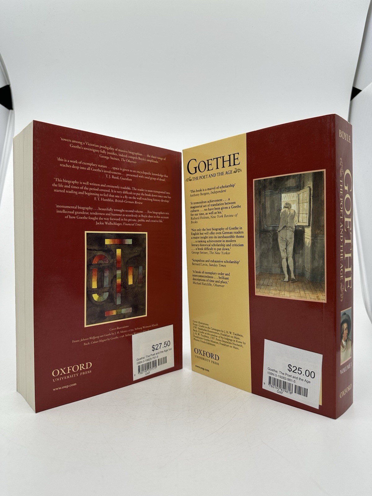 Wolfgang Goethe: the Poet and the Age Vol. I & II Nicholas Boyle Set Like New