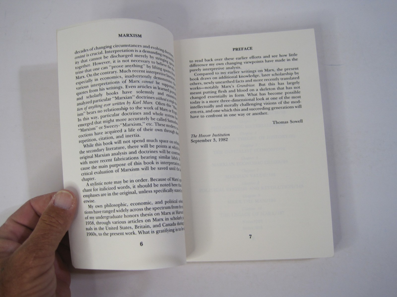 Marxism: Philosophy and Economics by Thomas Sewell PB 1986 Quill William Morrow