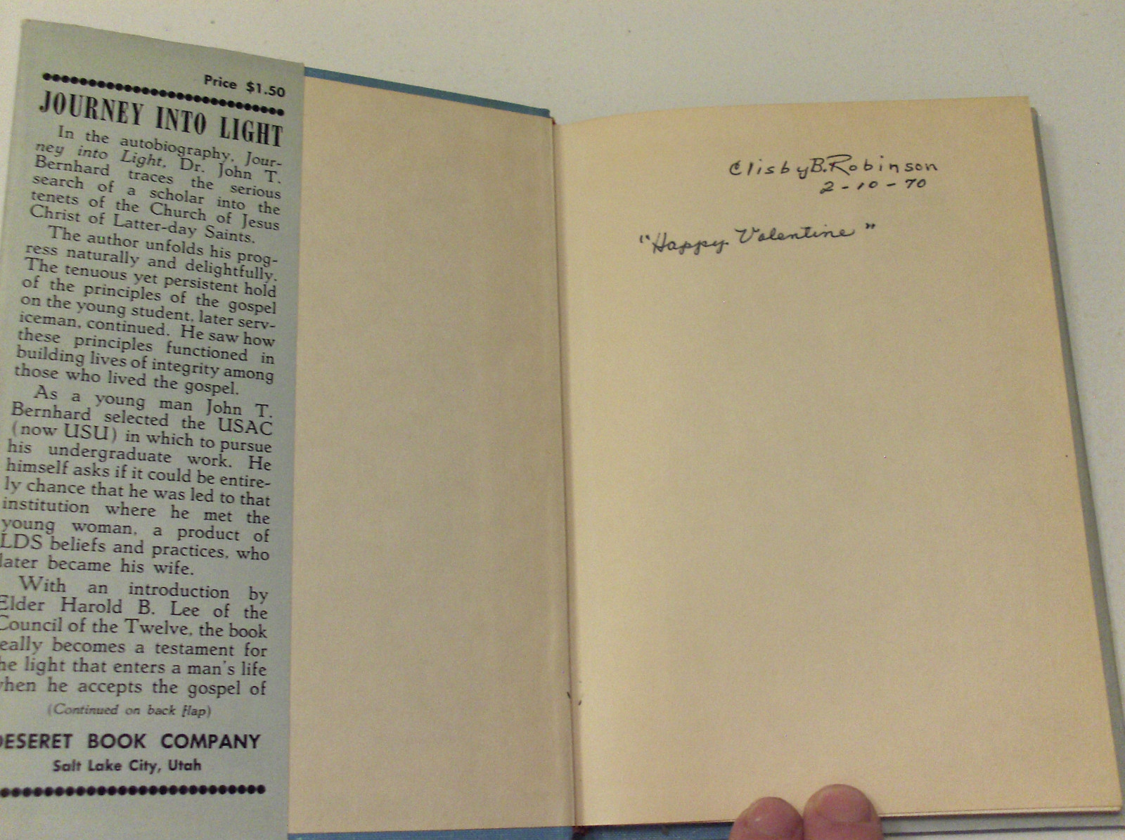 JOURNEY INTO LIGHT The Search of a Scholar into the Tenants of the Mormon LDS Ch