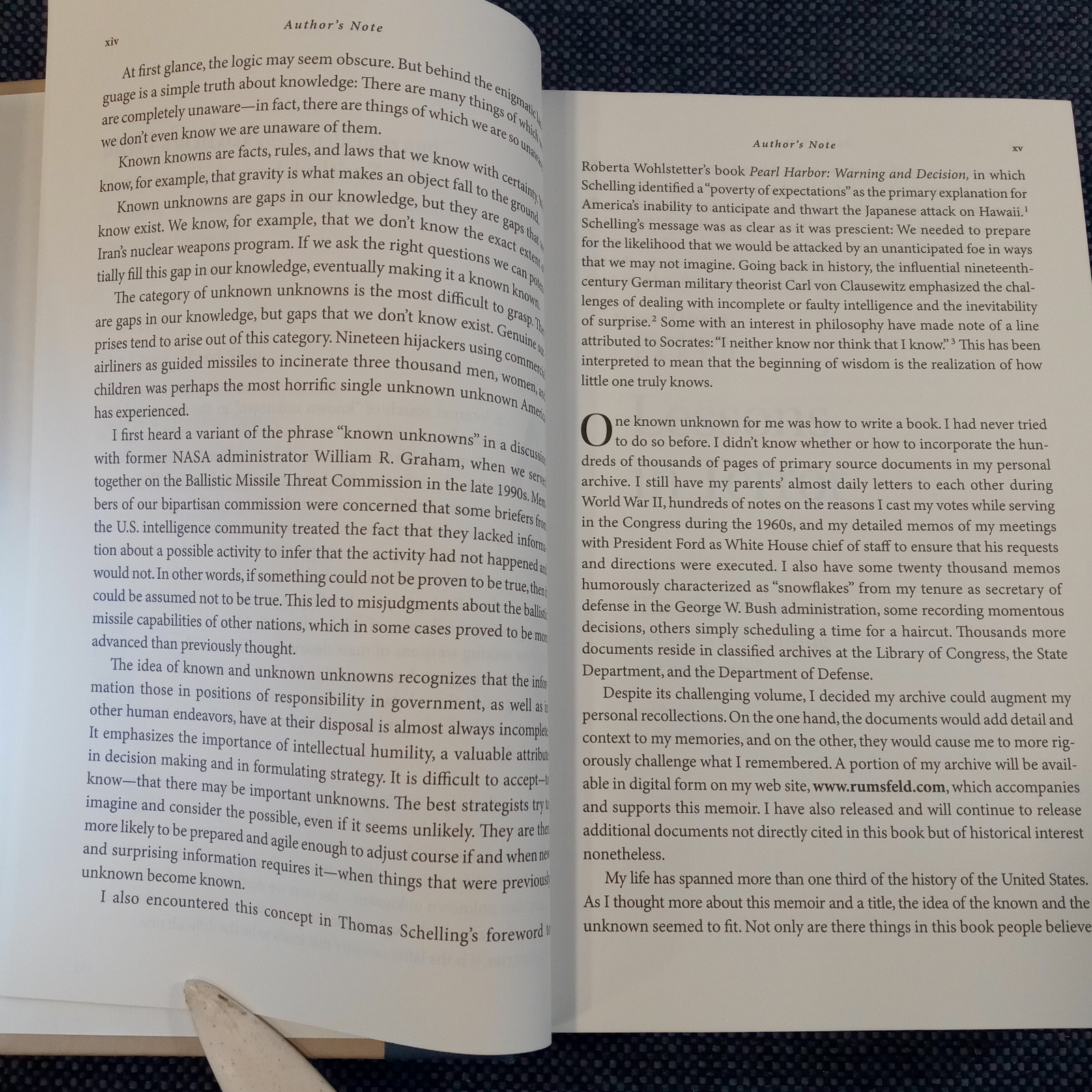 Known and Unknown: A Memoir By Donald Rumsfeld first ed/1st print