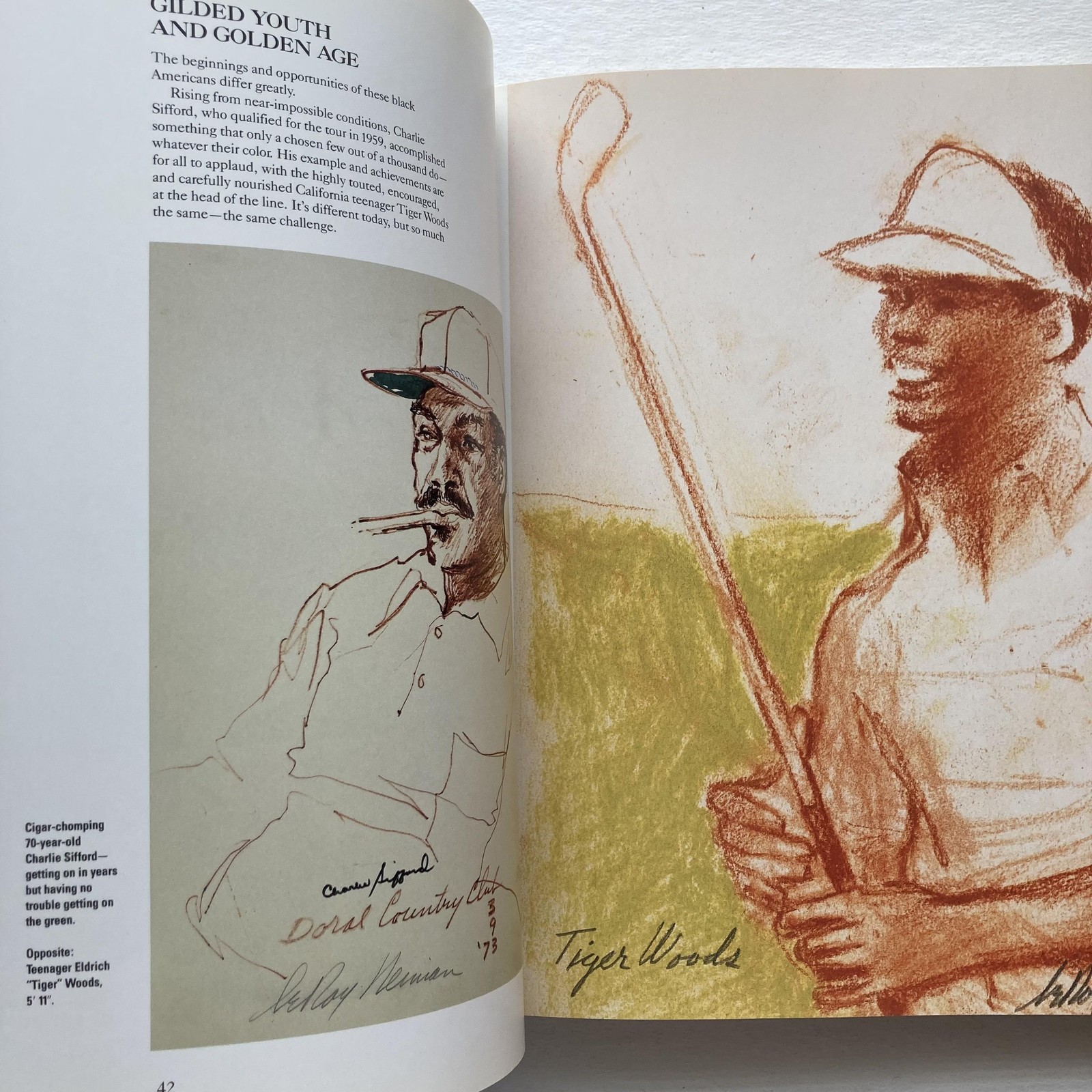Big Time Golf LeRoy Neiman 1992 Hardcover Art Book Signed Golf Courses Photos