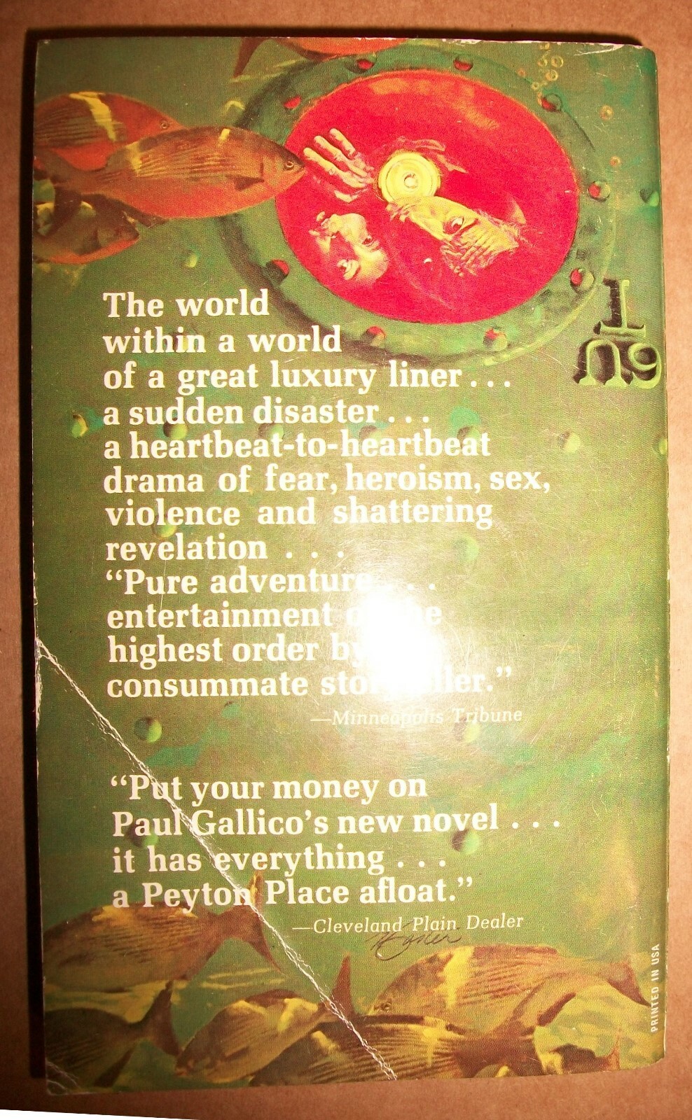 The Poseidon Adventure Paul Gallico PB Dell #7006 1st print Nov 1970 $1.25 VG