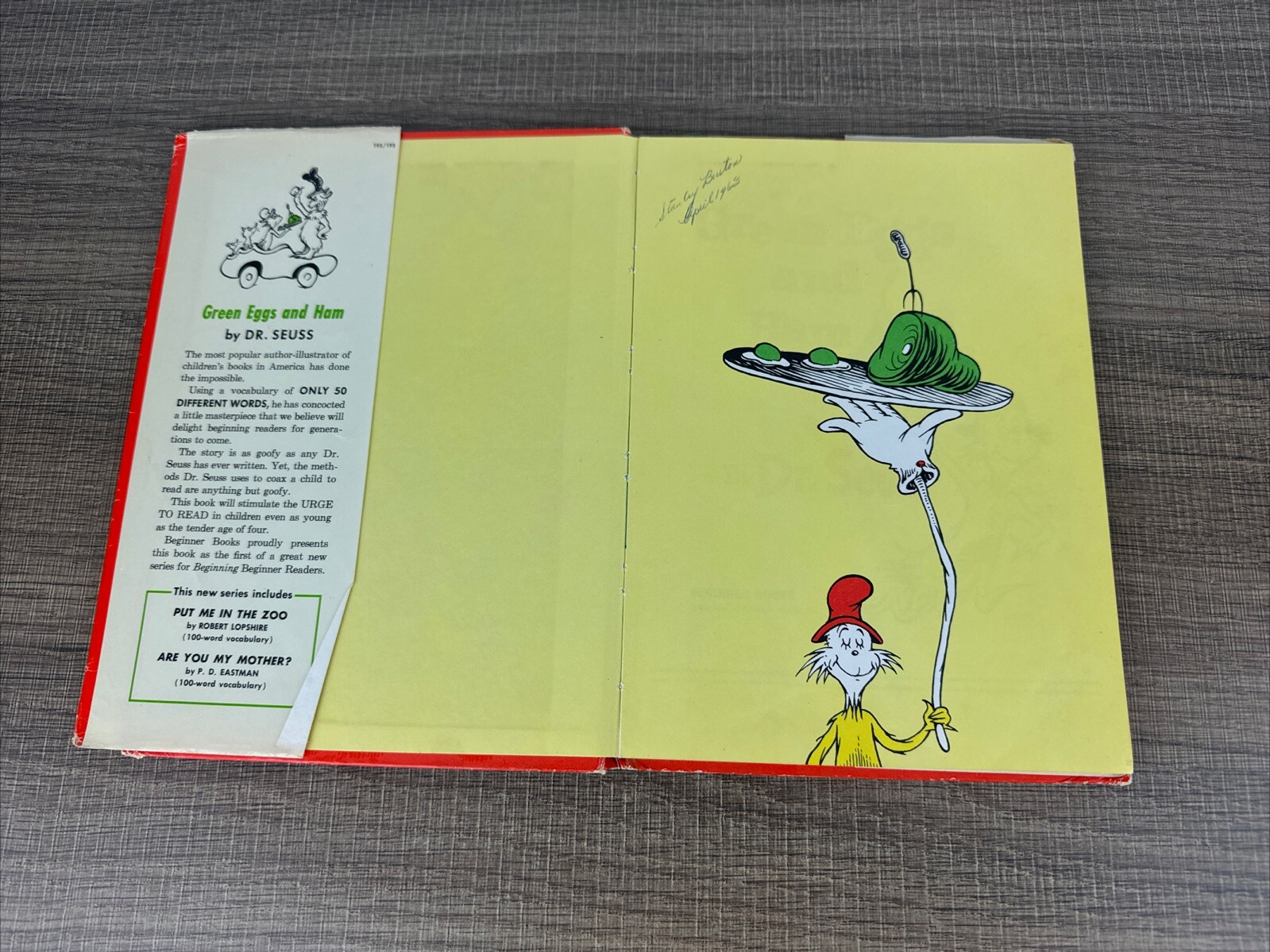 Dr. Seuss Green Eggs and Ham 1960 First Edition 195/195 HBDJ RARE