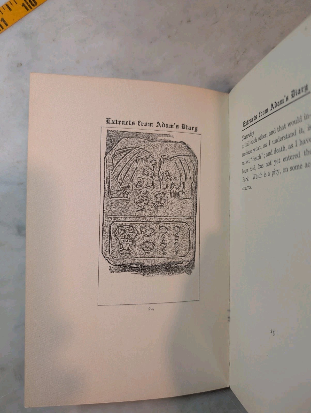 1904 Mark Twain Extracts From Adam’s Diary Vintage Hardcover Book