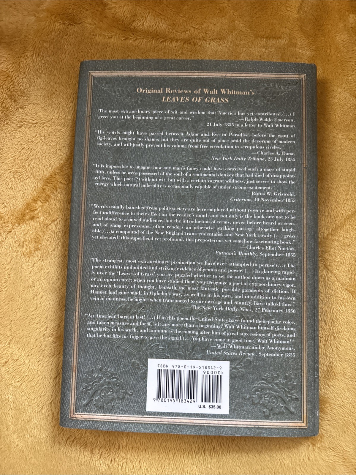 Walt Whitman’s Leaves of Grass by Walt. Whitman (2005, Hardcover)