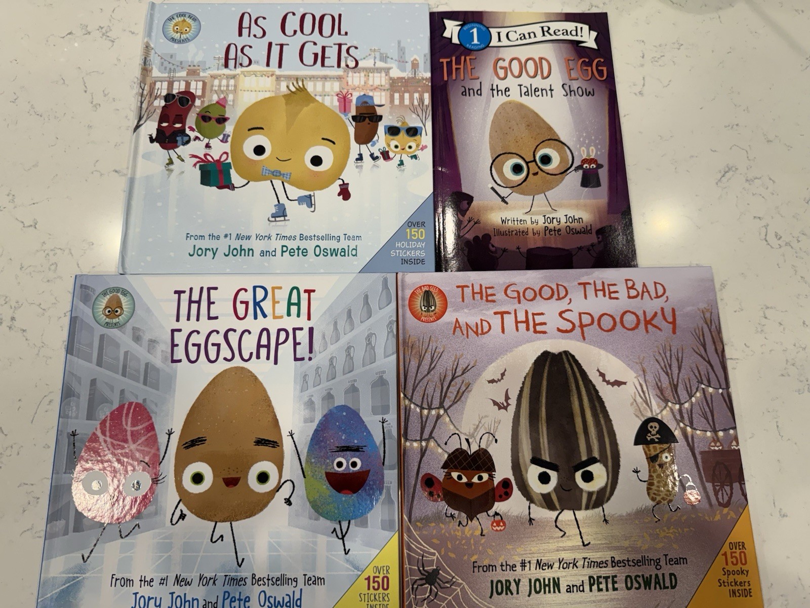 4 Books Great Eggscape Good Egg Bad Seed Cool Bean Jory John