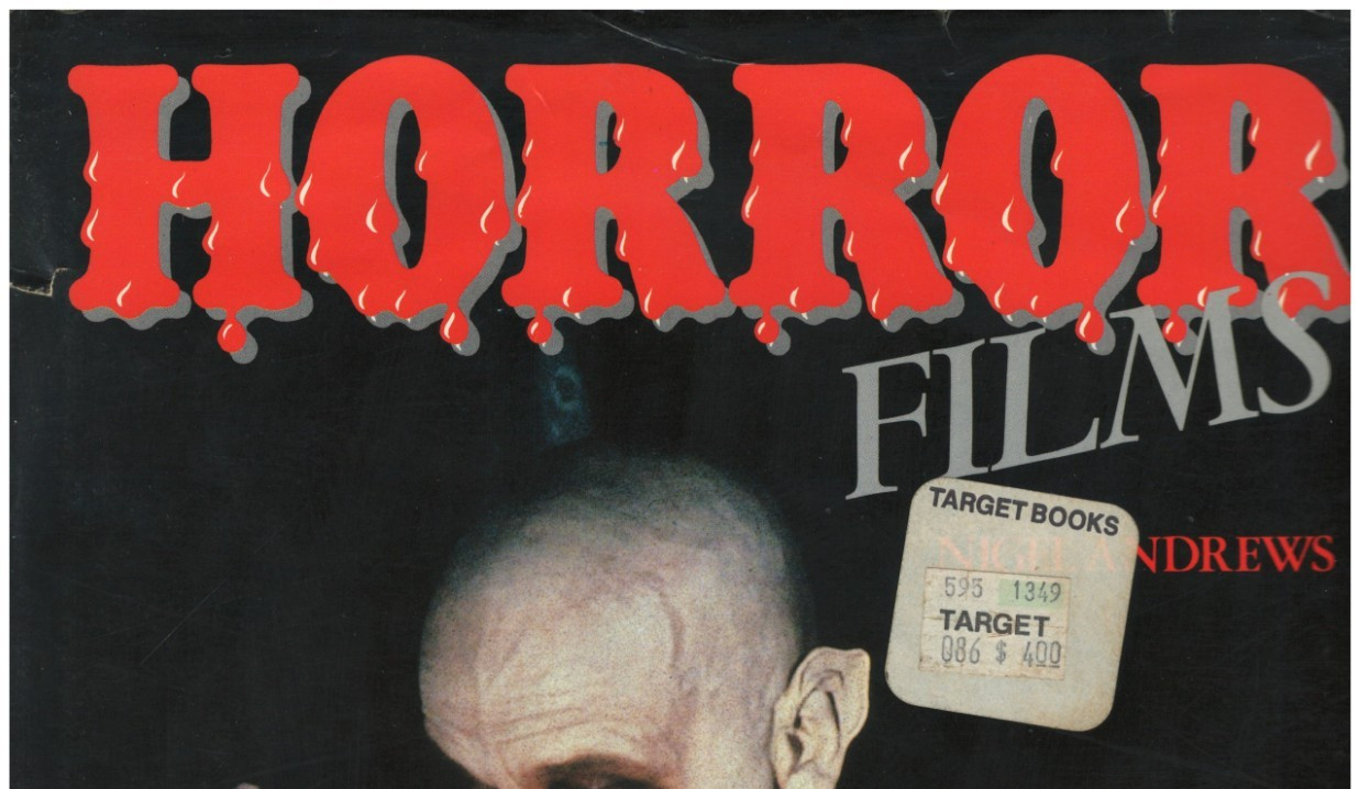 HORROR FILMS by Nigel Andrews 1985 Hardcover Large 11-3/4in x 9-1/4in 95 Pages