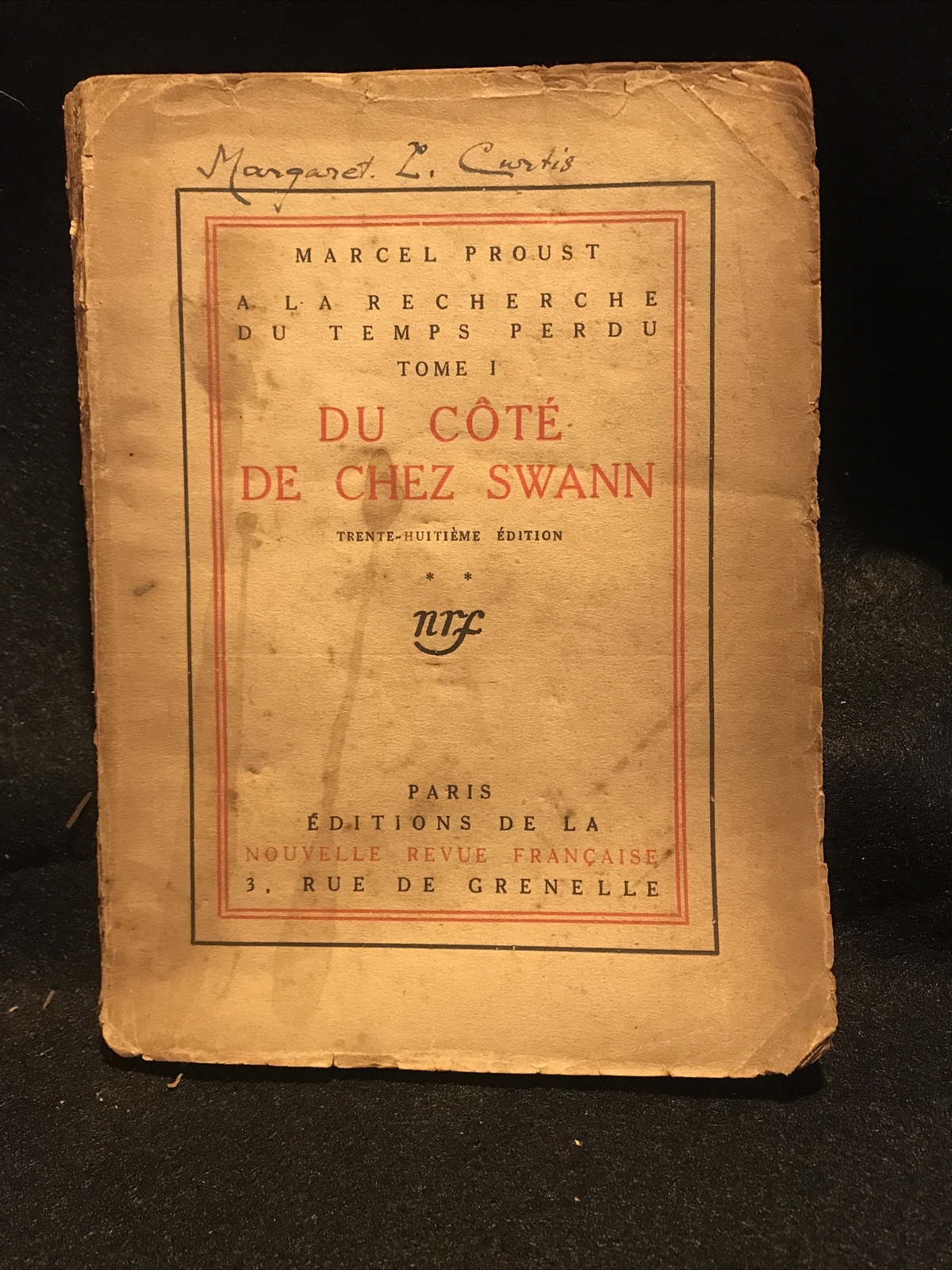 Du Cote De Chez Swann- Marcel Proust, 1919, Lot Of 3