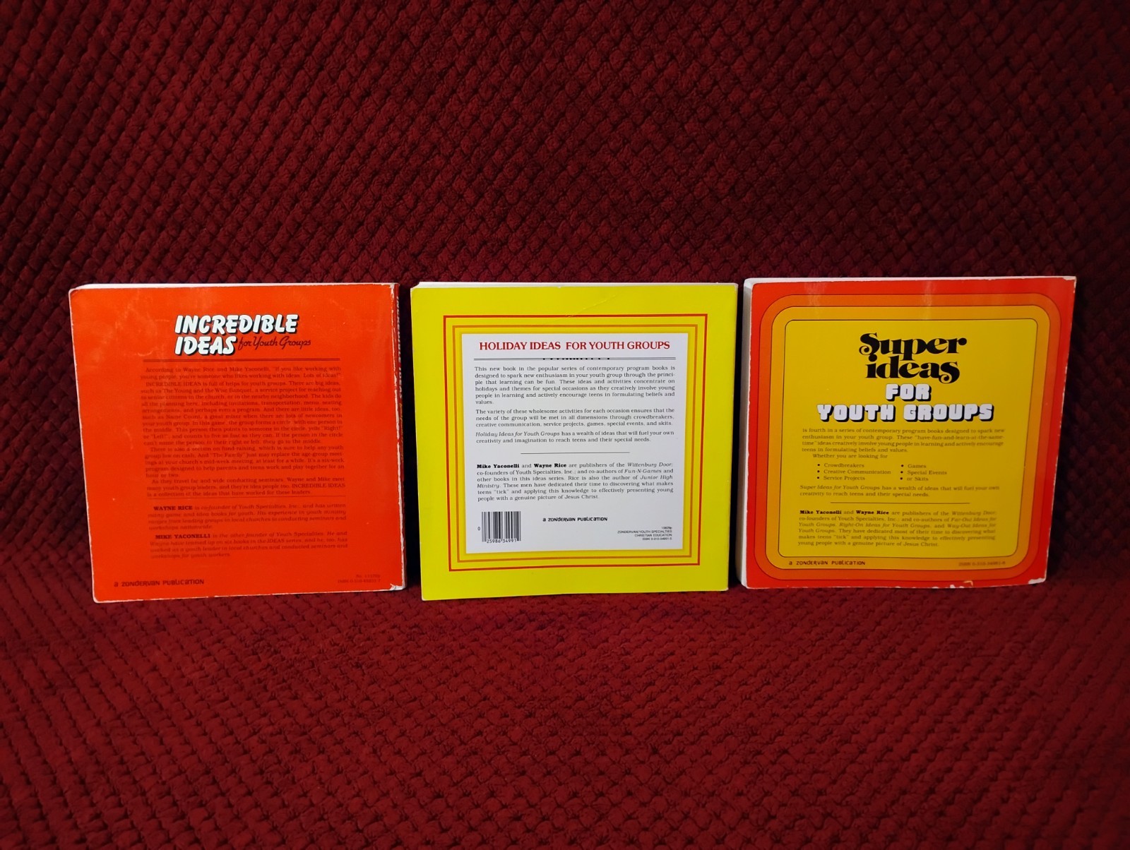 1970s Christian Youth Group books, from Mike Yaconelli & Wayne Rice, 3 books