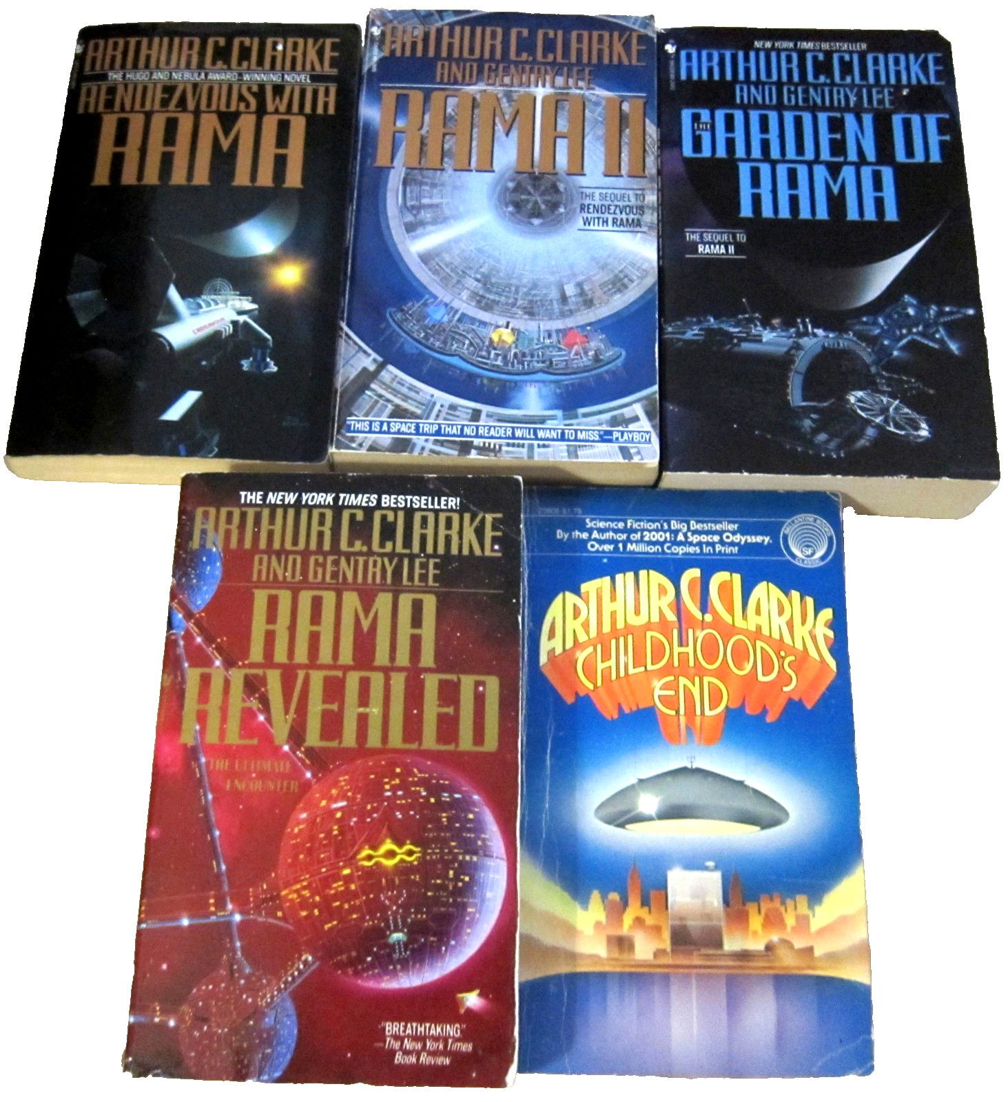 Arthur C. Clarke book lot- the entire Rama series and Childhood’s End novel…