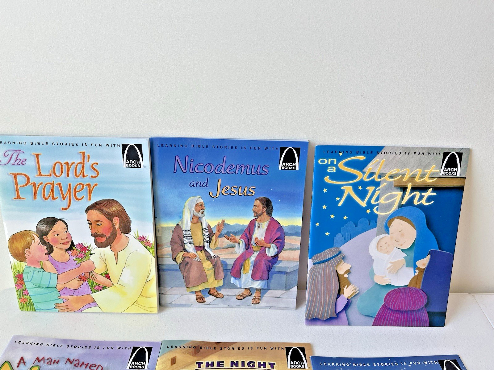 Lot of 18 ARCH books Learning Bible Stories Is Fun Religion for Children CLEAN