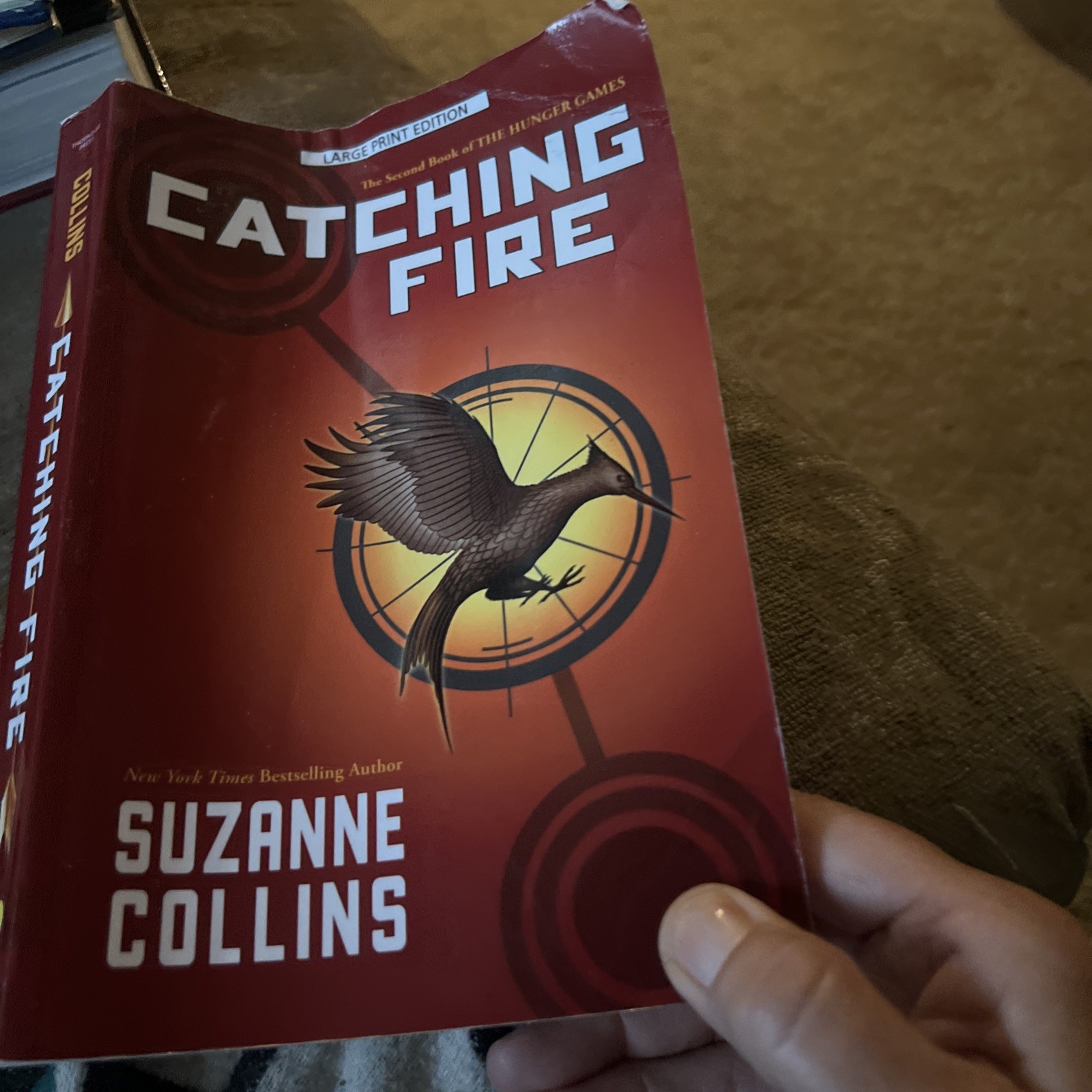 Catching Fire by Suzanne Collins Large Print Edition Book #2 The Hunger Games