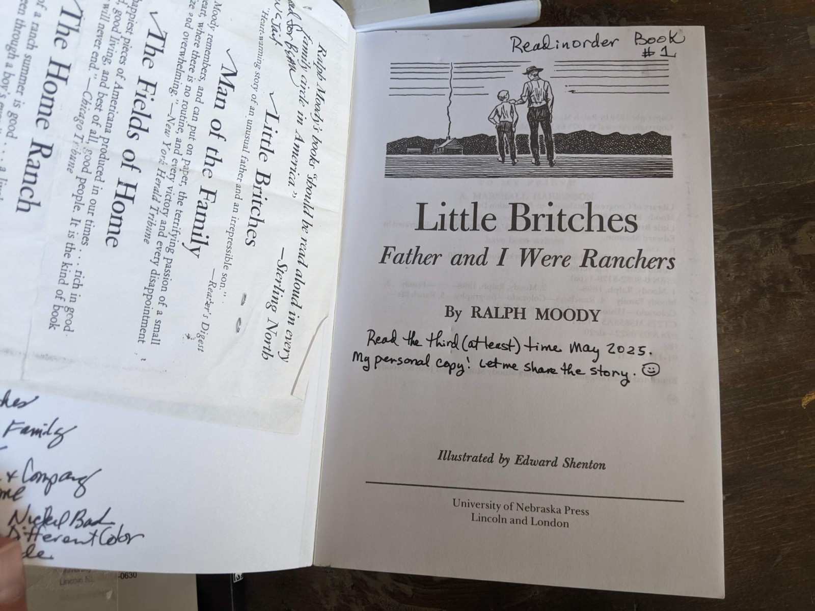 Ralph Moody Lot of 4 PB Books Little Britches The Home Ranch Man of the 1 2 3 4