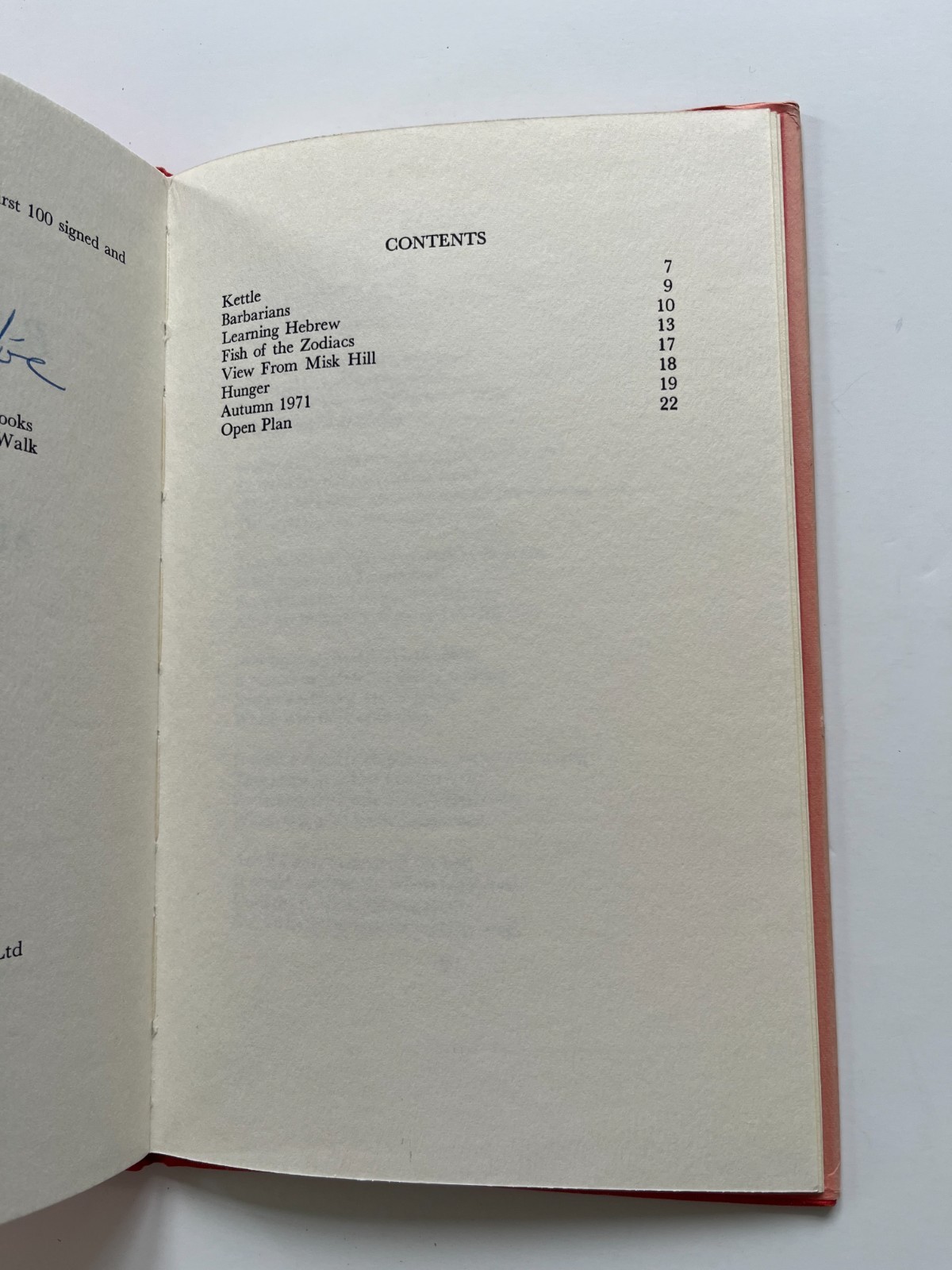 Alan SILLITOE / Barbarians and other Poems, SIGNED, 1st, 1973 Ltd 1/100 London