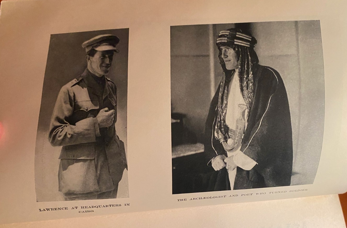 “With Lawrence in Arabia” by Lowell Thomas 1924 HC WWI Middle East Biography